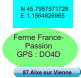 Ferme France-Passion  GPS : DO4D 87 Aixe sur Vienne N 45.7957571728  E 1.1564826965